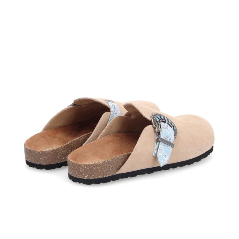 PALOMA CLOG W - SUEDE/WEST - BEIGE/BLEU